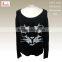Jacquard cat sweater 96%Acrylic 4%Viscose lady fashion dress sweater