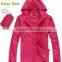 Orange Quick Dry Lightweight Hooded Pullover Windbreaker with bag