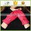 hot product fashion pink leather glove wholesale with bow