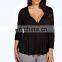 long sleeve peplum t shirt fat women wear plus size clothes