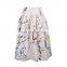 Factory OEM Type A Line Broadcloth Fabric Women Fashion Skirt Knee Length Cat Pattern Printed Skirt For Lady