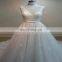 Stunning V-Neck Sleeveless Long Train Shinning Beads Lace Wedding Dresses With Long Train