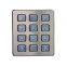 3x4 12 keys custome waterproof stainless steel LED backlit keypad