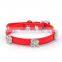 Best selling pu material dog fancy collar colorful rhinestone pet collars