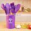 Kitchen Utensils Set 12 Pcs Silicone Non-stick Cooking Utensils Set Beech handle  Kitchenware Set