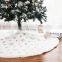 i@home White color plush sequin decoration embroidered Christmas tree skirt Carpet