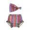 Stripe Flower Boho Bloomer Nappy Cover Ruffle Bloomer