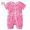 2019 New Summer Newborn Baby girls big flower zipper Overalls Clothes Cotton Rompers Baby Clothes over 40styles