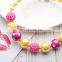 Princess Girl Necklace Bracelet Set Candy Color Bubble Beads Kids Sweet Necklace Gift
