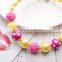 Princess Girl Necklace bracelet Set Candy Color bubble beads Kids Sweet Necklace Gift