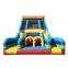 Inflatable Vertical Rush Slide Challenge Wipeout Playground Obstacle Course Bouncy Slides With Climbing Wall