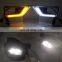 Carest 1Pair For Toyota Land Cruiser Prado 2018 2019 2020 LED Car Daytime Running Light DRL Fog Lamp Assembly Cover Turn Signal