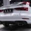 2017-2020 Car bumpers For Audi A3 upgrade RS3 Style Diffuser Exhaust pipe