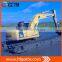 Dredging machinery amphibious excavator with long reach arm