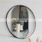 Modern Hanging Black Round Vanity Mirror Decor Wall Metal Frame Batch Mirror For Home Decor