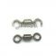 1000PCS Stainless Steel Fishing Swivel Sizes Solid Connector Ball Bearing Snap Fishing Swivels