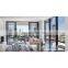 Glass curtain style balcony partitions doors