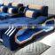 Home Theatre System Furniture Modern Velvet Fabric Leather sofas Corner Sofa Set for Living Room