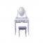 Wholesale Modern White Wooden Cupboard Dressing Table With  Mirror And Stool For Bedroom