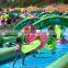 Rainbow long air my fun inflatables water slide for kids