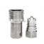 Stainless Steel Hydraulic Quick Disconnect Couplers With Groove Plug ISO A Hydraulic Push in Connect Quick Couplings Nipple Set