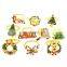 Decorative Christmas Decoration Supplies Table Party Napkin Rings Green Wreath Snowflake Christmas Napkin Ring