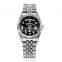 High Quality Classic Mens Watches Black Stainless Steel Watch Japan Movement Magnifying Glass Business Couple Wristwatches