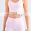 Custom Nude Feeling Adjustable Shoulder Straps Two Ways Wearing Yoga Bra Quick Dry Women Gym Sportswear Bra Top