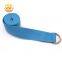 cotton yoga straps with Adjustable D-Ring Buckle