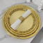 Baroque Style Round Flower Serving Tray 27/32/36 cm Antique Gold Plastic Charger Plates Candy Plate for Table Decor