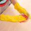 1pair Yellow Cleaning Dish Gloves, Professional Natural Rubber Latex Gloves, Kitchen Dishwashing Gloves