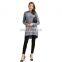 2024 Custom O-Neck Jumper Long Think Women's 100% Cashmere Sweater Solid Gray Knitted Casual Style for Winter