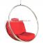 Replica high quality stainless steel stand Clear Acrylic Eero Aarnio hanging bubble chairs with white seat cushion