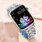 Luxury Diamond Wristband Metal Stainless Steel Bracelet Rhinestone Replacement Watch Band Straps for Apple IWatch 8 9 7 Se