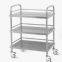 Hospital Furniture Clinic Equipment Stainless Steel Medical Instrument Trolley