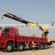 howo 8*4 30T crane truck gets up with the heavy and transport vehicle truck with loading crane