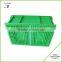 Green stackable moving plastic box for agricultural use