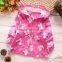 High Quality 2015 baby girls white could printed spring autumn hoodie coat children hooded jacket