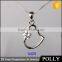 Hot Sale 925 Silver Delicacy Charms with Zircon, Fashion Crystal Pendant