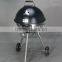 Outdoor and Indoor BBQ Charcoal Grill with black enamelled