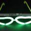 Plastic colorful flashing luminous LED lighted fluorescent heart shape party festival glasses