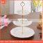 white porcelain fashion 3 tier cake plate, wedding cake stand,ceramic cake stand