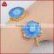 Adjustable Gold Plated Solar Quartz Sun Flower Druzy Jewelry Bangle