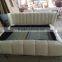 2015 new model modern bed room furniture white leather bed for sale