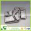 Disposable rectangular plastic food container with 5 dividers