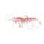 CHS007 popular TPR material soft shrimp fishing lure VMC hook lumo eyes