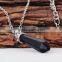Natural Black Rock Crystal Charm Necklace