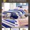 Hot Ultra soft luxury flannel fleece blue stripe printed micro plush blanket