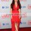 Demi Lovato Halter Red Hi Low Lace Dress 2012 Peoples Choice Awards Red Carpet Dresses TPD172