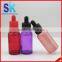 30ml Red Purple Pink Glass e Liquid Bottles With Child Tamperproof Cap